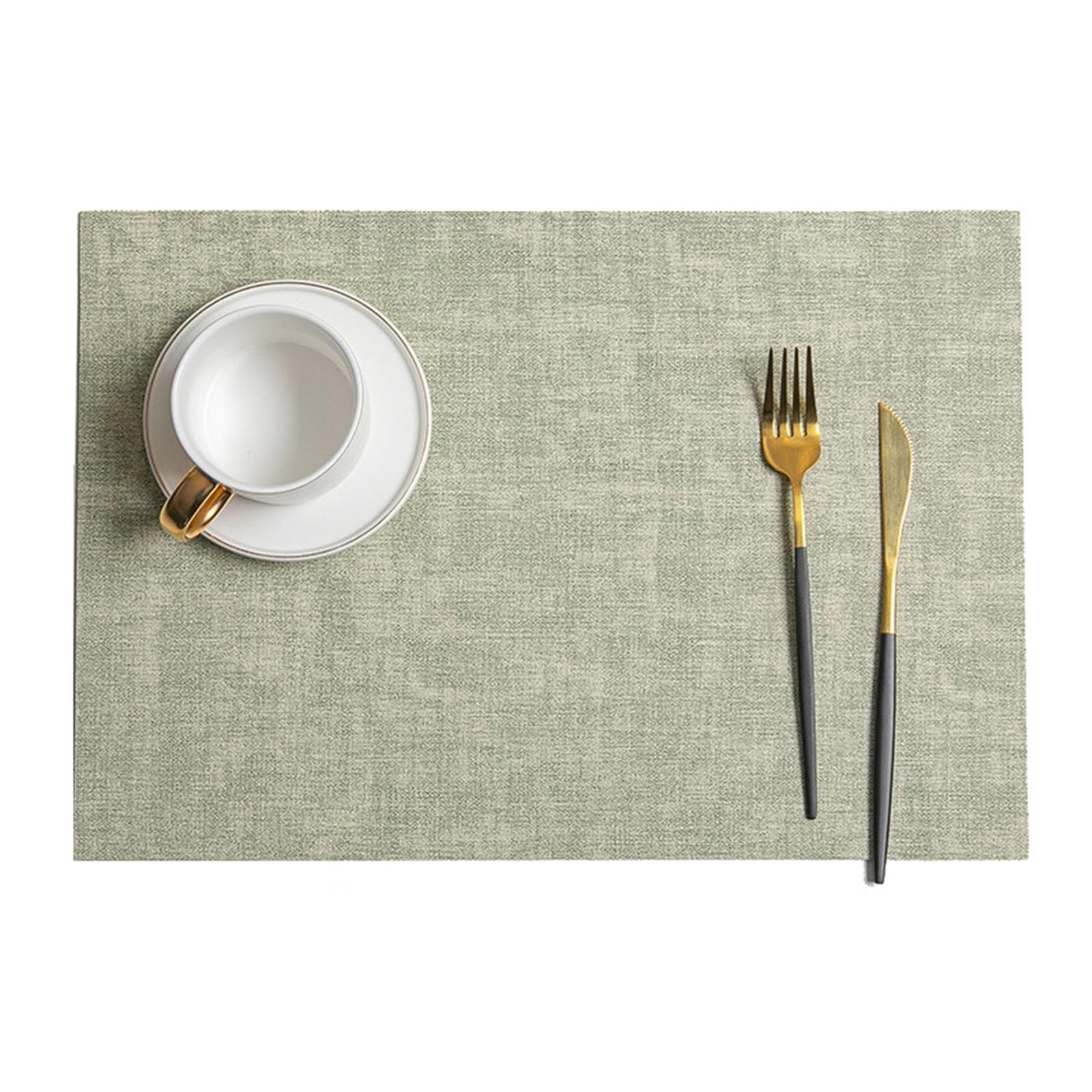 Sets de table tissés vert clair 30 x 43 cm | Finition raffinée pour salle à manger
