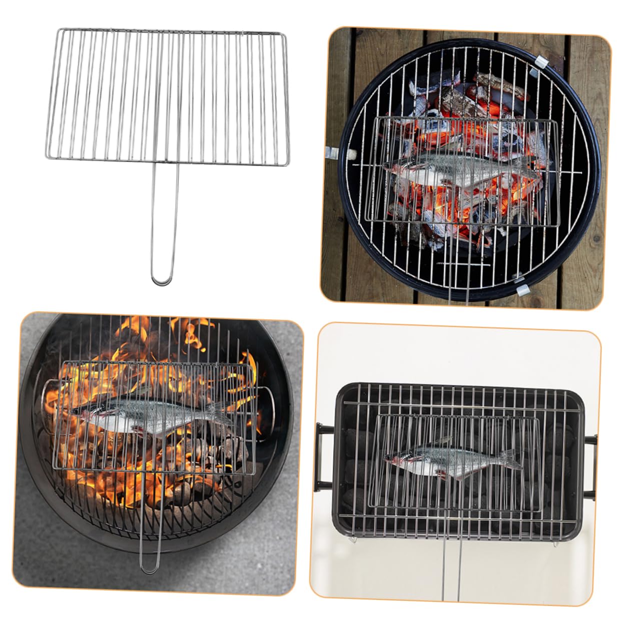 Abaodam Per Barbecue Con Portatile Da Per Carne e Verdure Facile Da Usare e Resistente Temperature