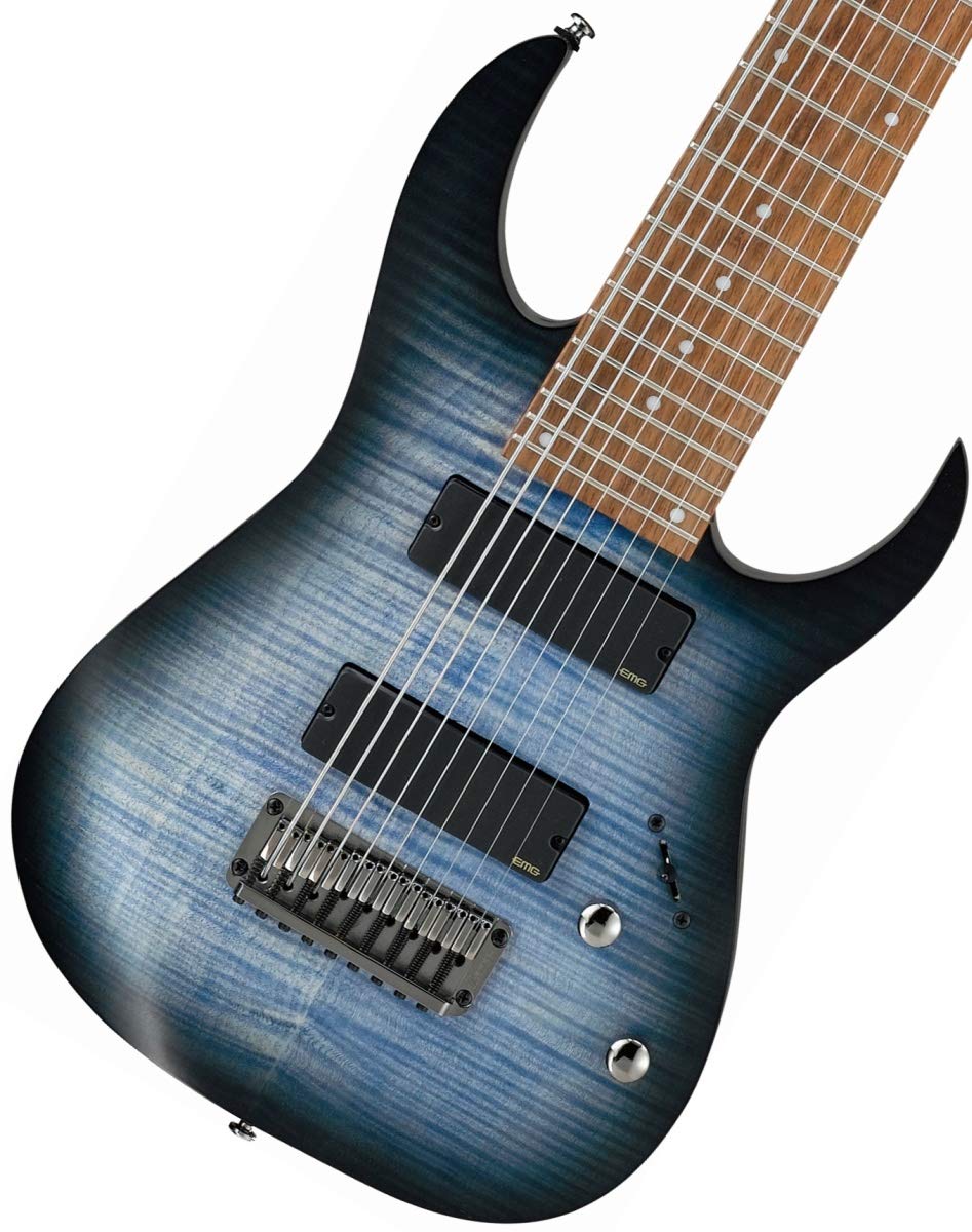 IBANEZ RG Iron Label E-Guitar 9 String - Faded Denim Flat (RGIR9FME-FDF)