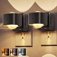 Vista 9 de L LOHAS LED Night Light Projector, Night Lights Plug into Wall, 2000K/3000K/5000K Adjustable Color Temperature Nightlight, Rotating Nightlight with