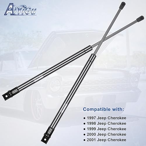 Miniatura 4 de Amortiguadores de escotilla trasera, puntales de puerta de elevación, soporta resortes de gas 4291, compatible con Jeep Cherokee 1997 1998 1999 2000