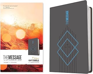 The Message Deluxe Gift Bible (Leather-Look, Charcoal Ascension and Blue Diamonds): The Bible in Contemporary Language