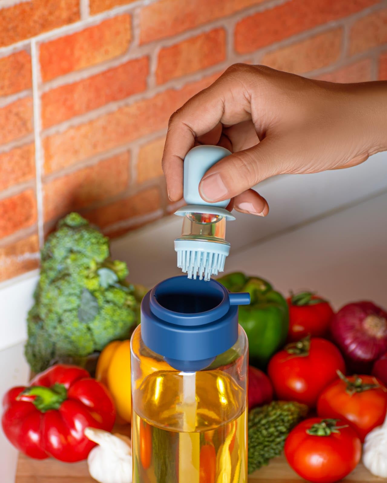 Clazkit Plastic Jar Oil & Liquid Storage Dispenser with Brush | Heat-Resistant, Food-Grade Safe, All-Purpose Cooking and Food Preparation Home & Restaurants-1L (B0DCSJTK1M) Amazon Price History, Amazon Price Tracker