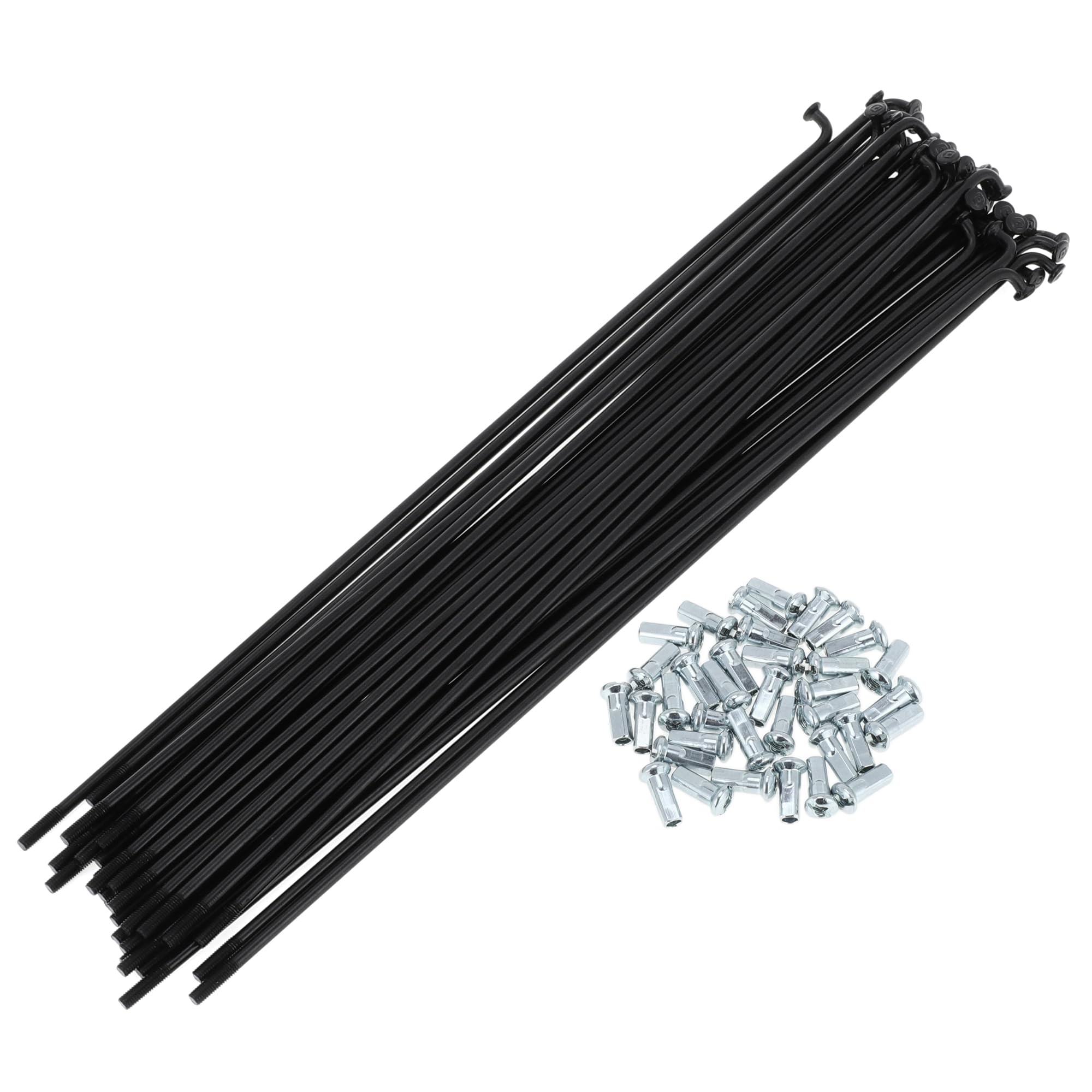 A ABSOPRO Bicycle Spokes 12G 220mm Length Bike Wheel Spokes Carbon Steel Black 1 Set