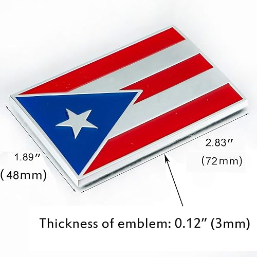 Miniatura 2 de Dsycar Paquete de 2 calcomanías de metal en relieve de la bandera estadounidense, emblema de aluminio de la bandera de Estados Unidos para