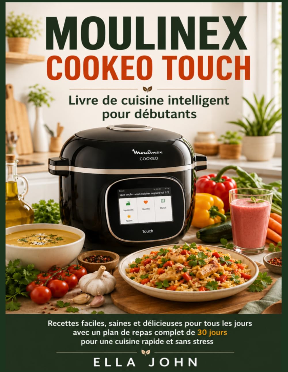 MOULINEX COOKEO TOUCH Livre de cuisine intelligent pour débutants: Recettes faciles, saines et délicieuses pour tous les jours avec un plan de repas ... jours pour une cuisine rapide et sans stress