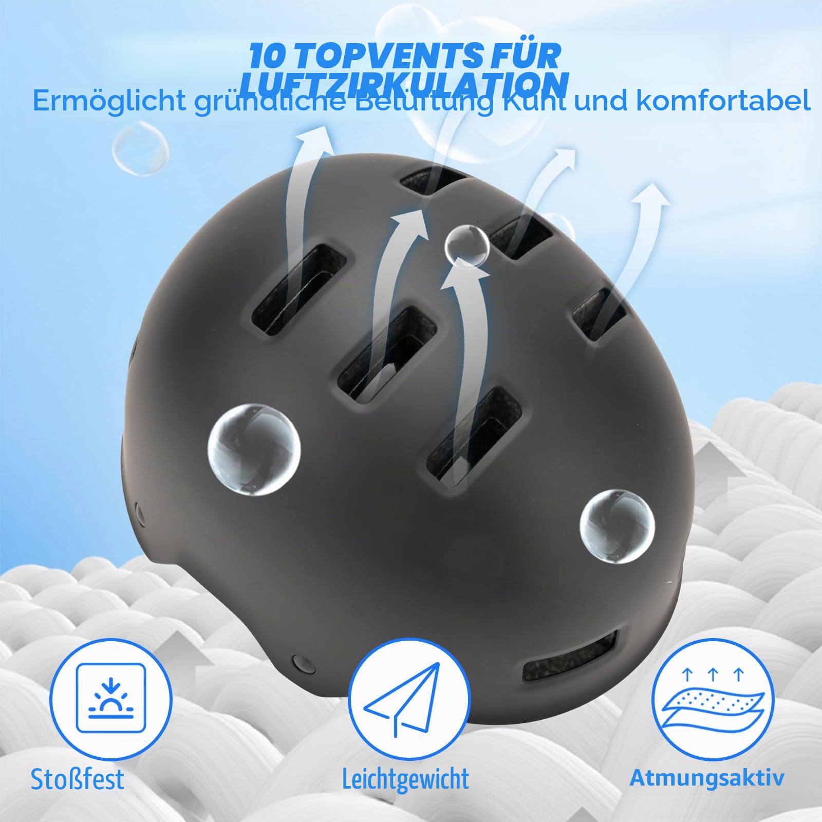 Verstellbarer Fahrradhelm Skaterhelm für Mädchen Jungen Kinder Jugend Erwachsene, Kinder Schutzhelme für Multi-Sportarten Fahrrad Skateboard Skaten