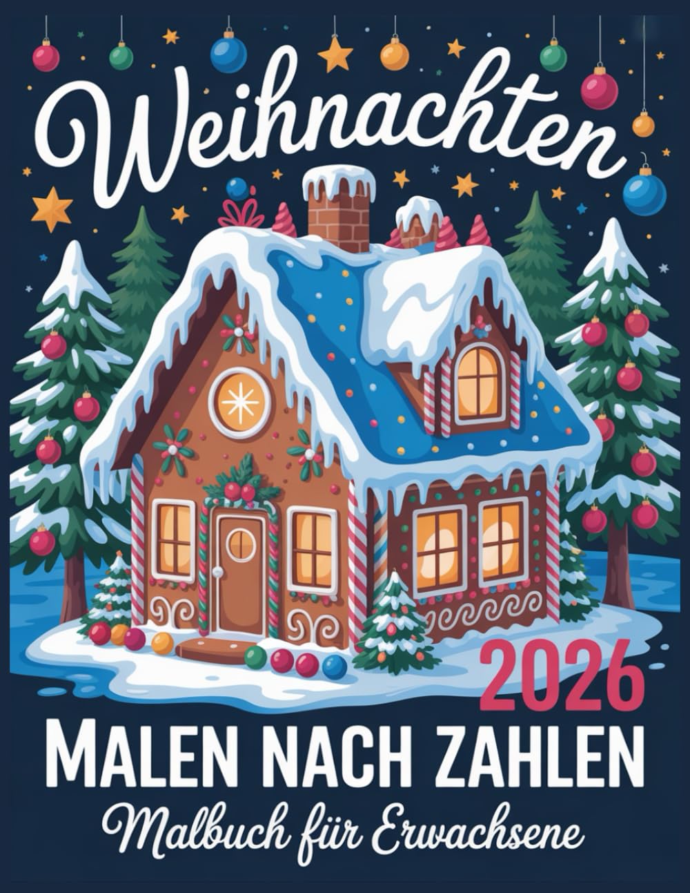 Weihnachtliches Malen nach Zahlen Malbuch für Erwachsene: Entspannende Weihnachtsmotive zum Ausmalen und Abschalten