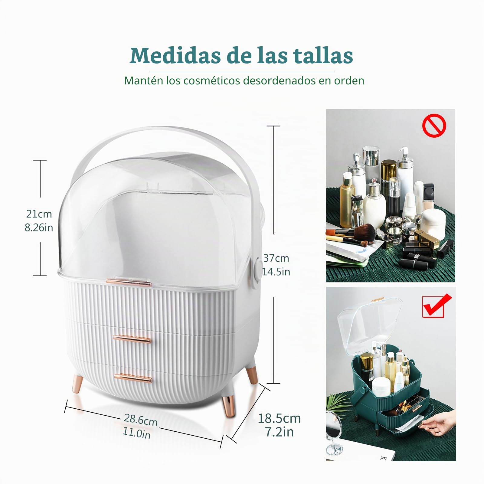 Organizador del Maquillaje, Cajas de Almacenamiento de Maquillaje, Organizador de joyería multifunción para Maquillaje, Cosméticos Joyería Organizador