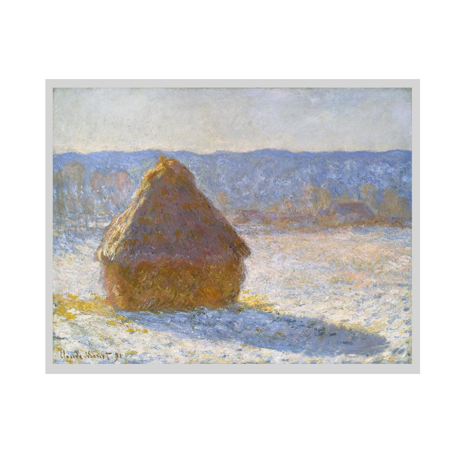 Claude Monet Meule de Foin Le Matin, Effet de Neige, 1891 Célèbre