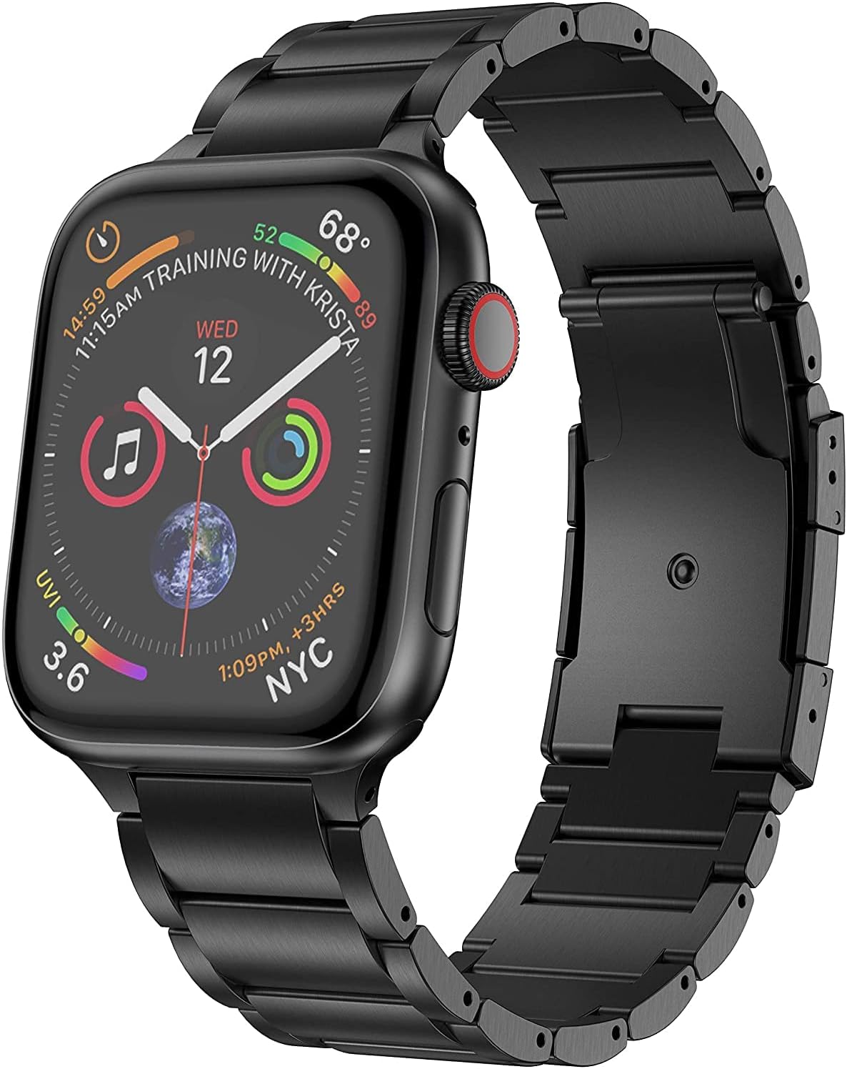 Titanium Watch Band,Metal Strap Bracelet with Tortoise Buckle,for Apple Watch Series 11/10/9/8/7,Ultra 3/2/1,SE 3/2/1 [2025]
