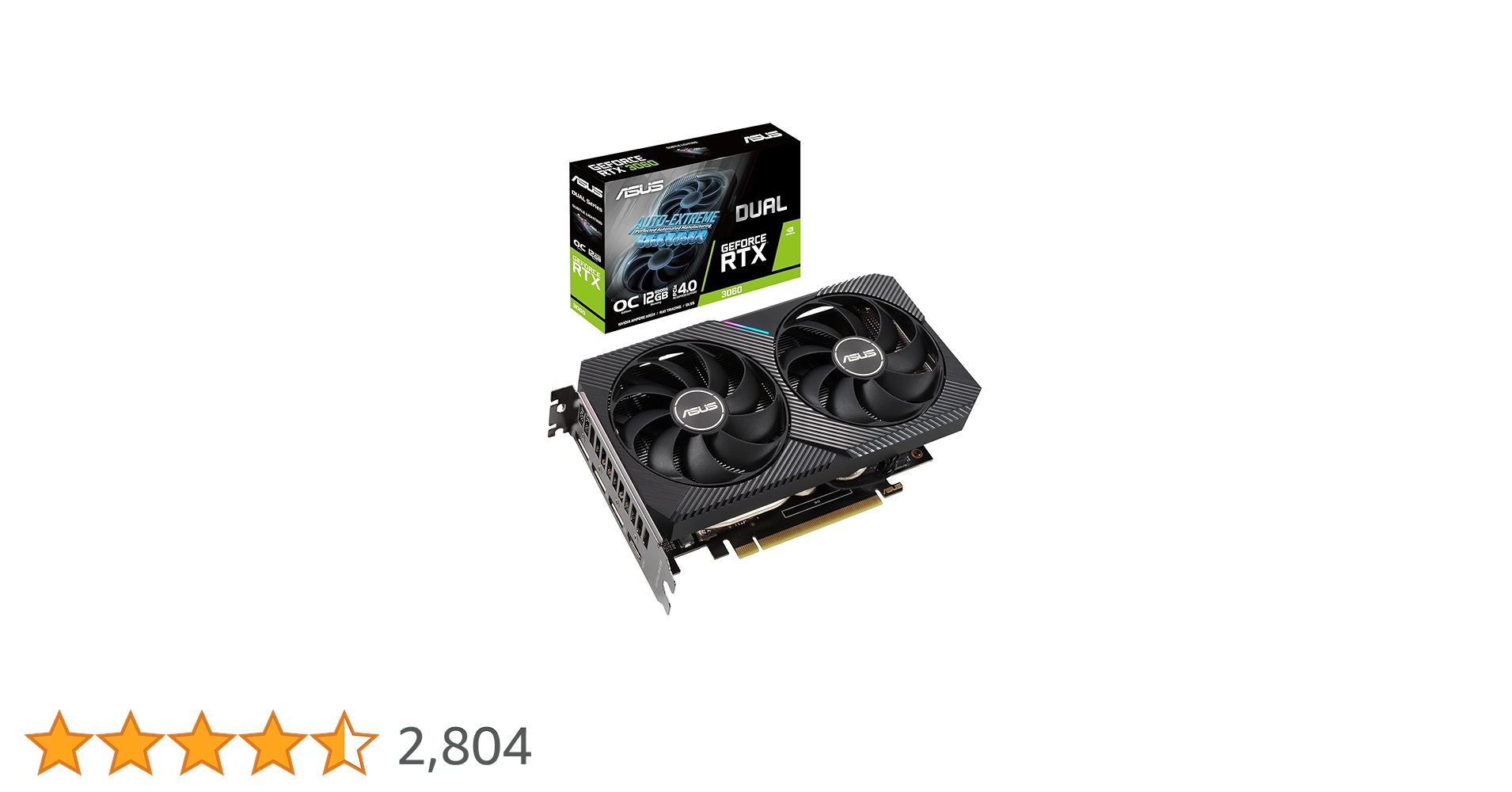 Amazon | ASUS デュアル RTX3060 OC 12GB GDDR6 PCIE 4.0 HDMI