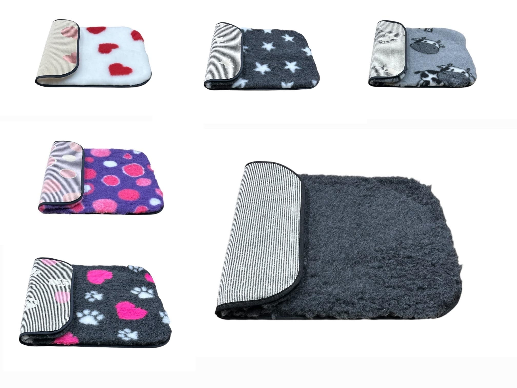 PnH Veterinary Bedding® NON SLIP Classic Range, Vet Bedding, Bound Edges For Strength - Dog Bed Fleece in Many Colours & Sizes (Plain Charcoal, 75cm x 75cm) — image 1