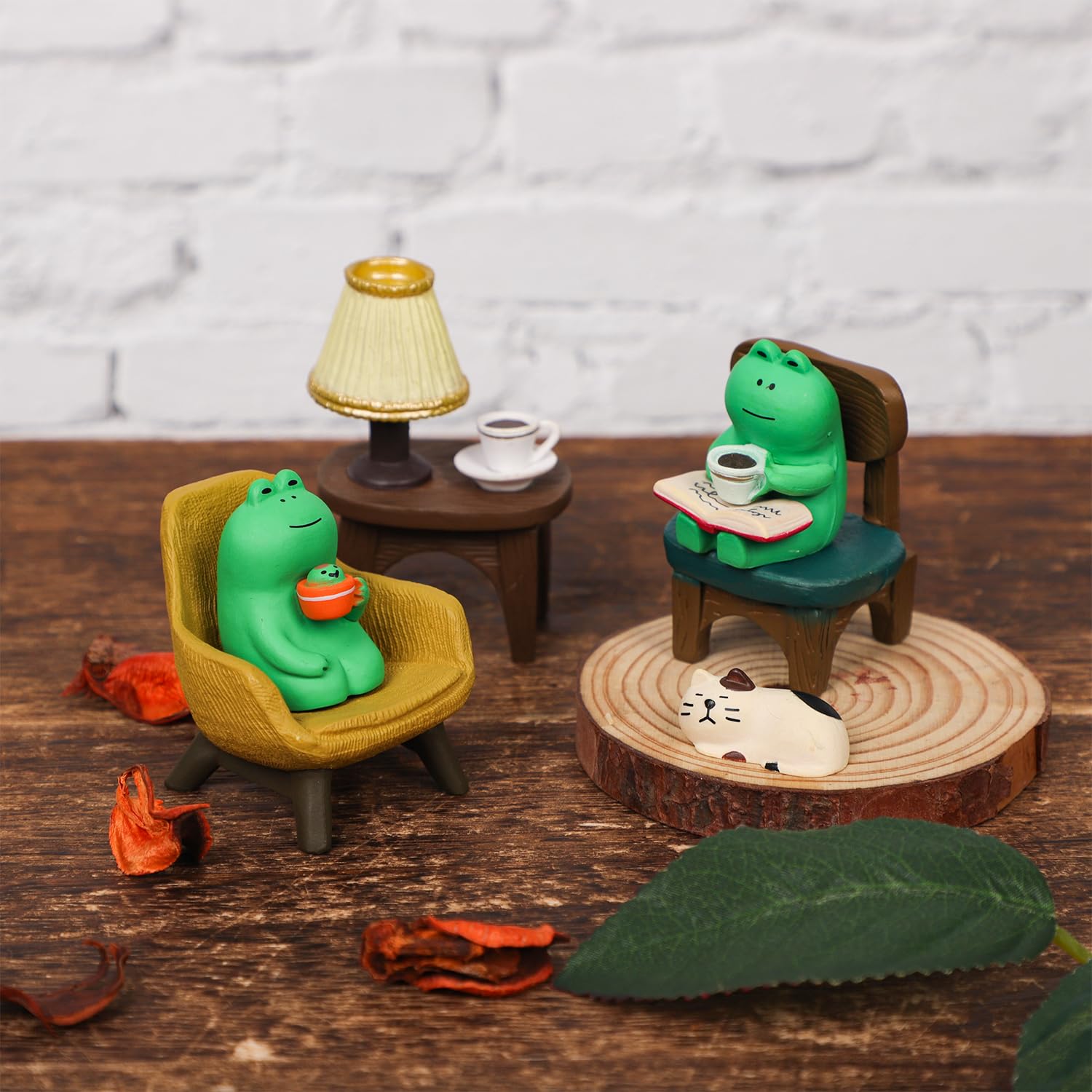 6 Süße Miniatur-Frosch-Figuren Aus Harz – Dekoration Für Schreibtisch, Garten, Regal, Niedliche Skulpturen
