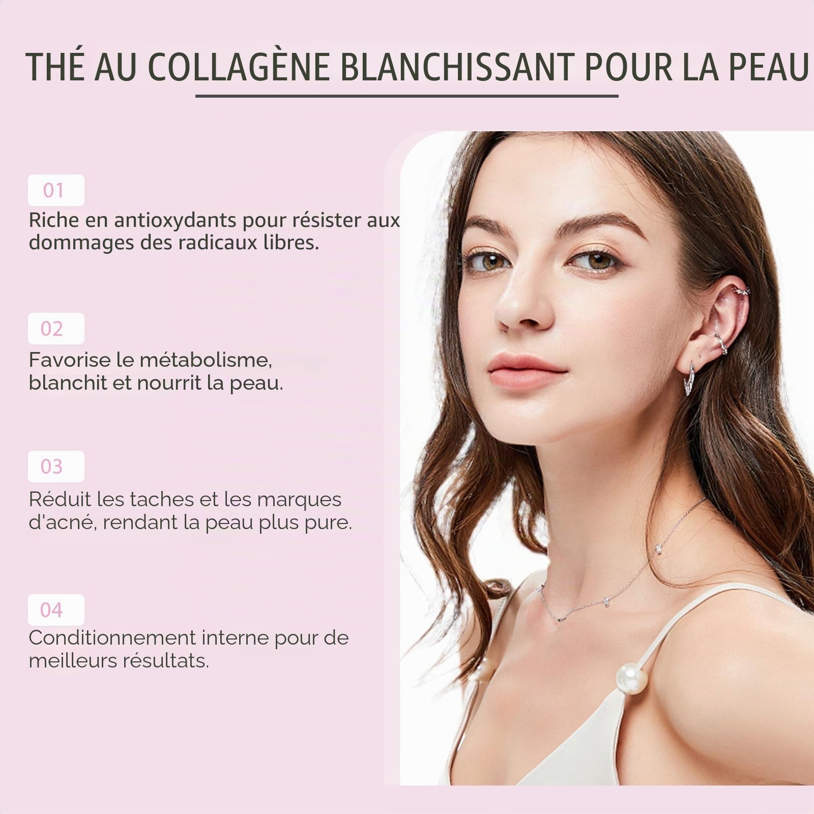 Thé Infusé Au Collagène Éclaircissant: Améliorez L'éclat De Votre Peau Naturellement(2PCS)