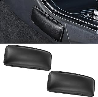 LightBeacon 2 Pieces Car Leg Cushion Knee Pads, Car Door Armrest Pads, Car Universal Knee Pads, Car Door Leg Pads, for Car Interior, Console, Seat Cover, Black