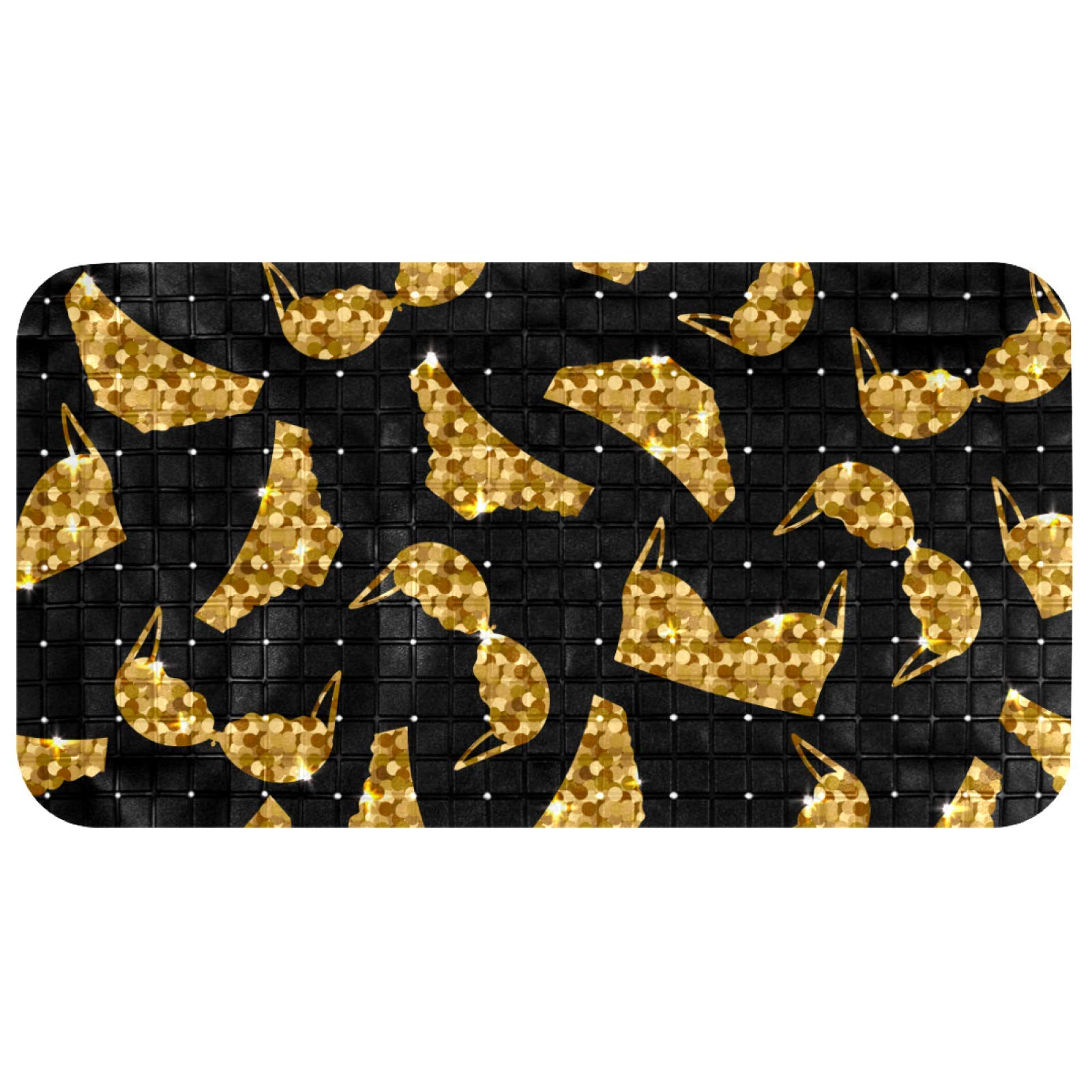 Alfombrilla de baño antideslizante Bennigiry de 37,5 x 68,5 cm con ventosas para ducha y bañera