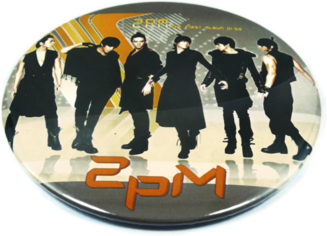 2PM South Korea JYP 1 Awesome 3-in-1 Features JUMBO 3.75" Pin Stand Button Badge