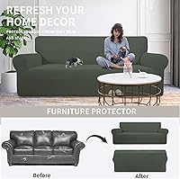 Vista 230 de Easy-Going - Funda elástica para sofá, 1 pieza, protector de muebles, suave, con parte inferior elástica, para niños, tela de jacquard de poliéster