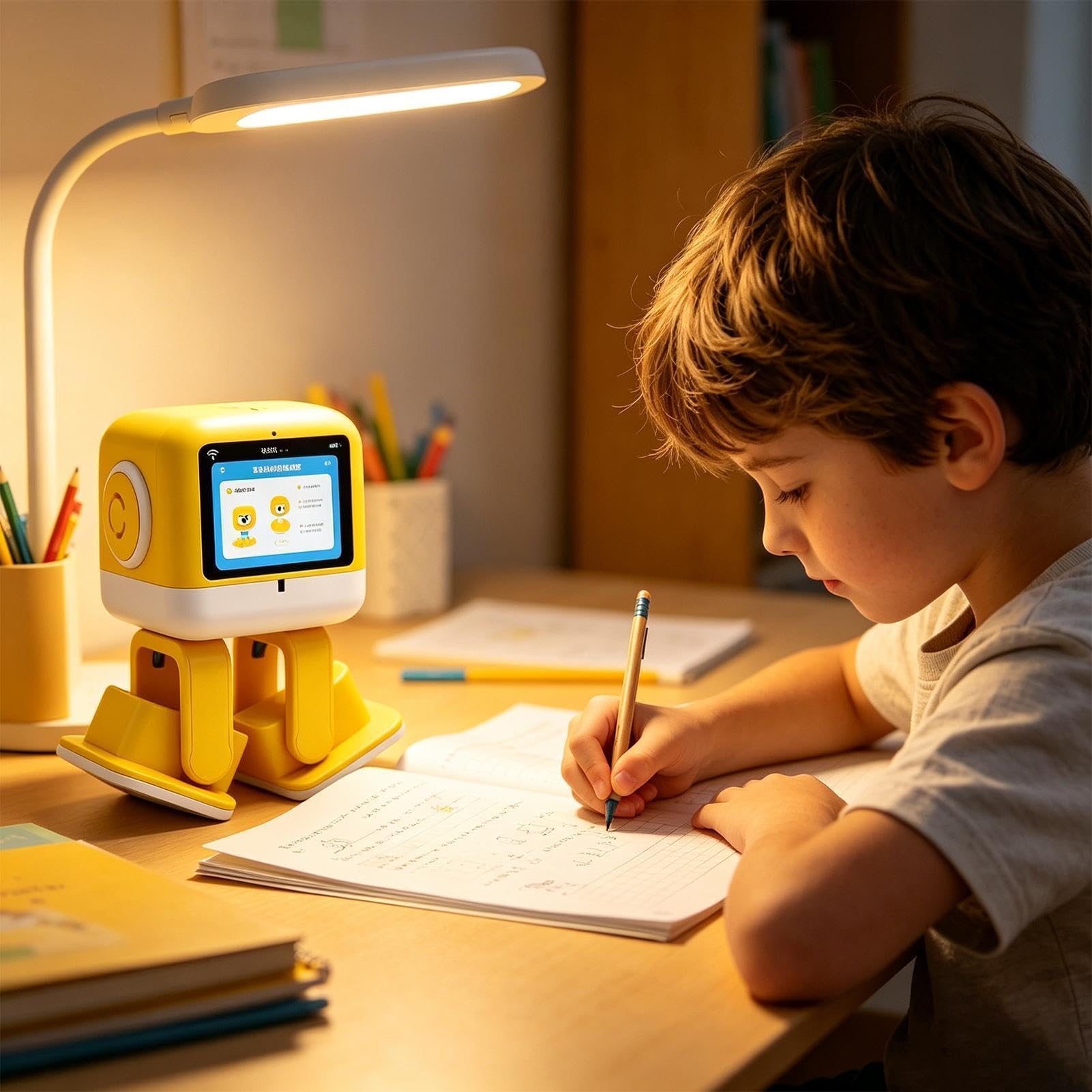 Robot da Compagnia Compagno Cantante con Controllo Vocale AI Emotiva | Robot Giocattolo Emozionale Per Disegno, Apprendimento, Educazione Precoce, Gioco a Casa e Vita da Scrivania
