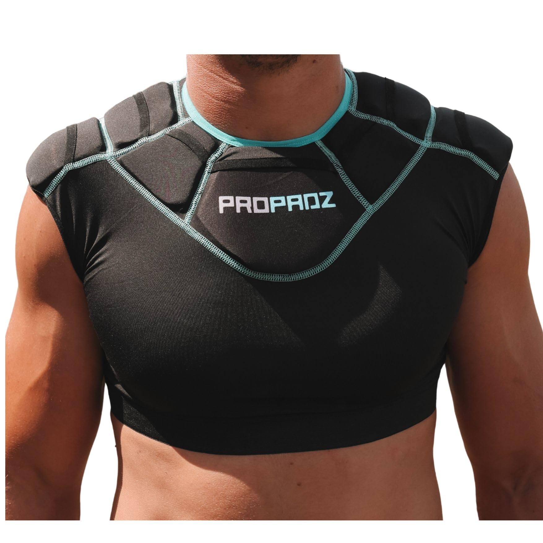 Protezioni per Le Spalle da Rugby PROPADZ Junior – Gilet Imbottito Leggero con Cuscinetti in Gel modulari – Approvato da World Rugby. Protezione Professionale per Giocatori di Tutti i Livelli.