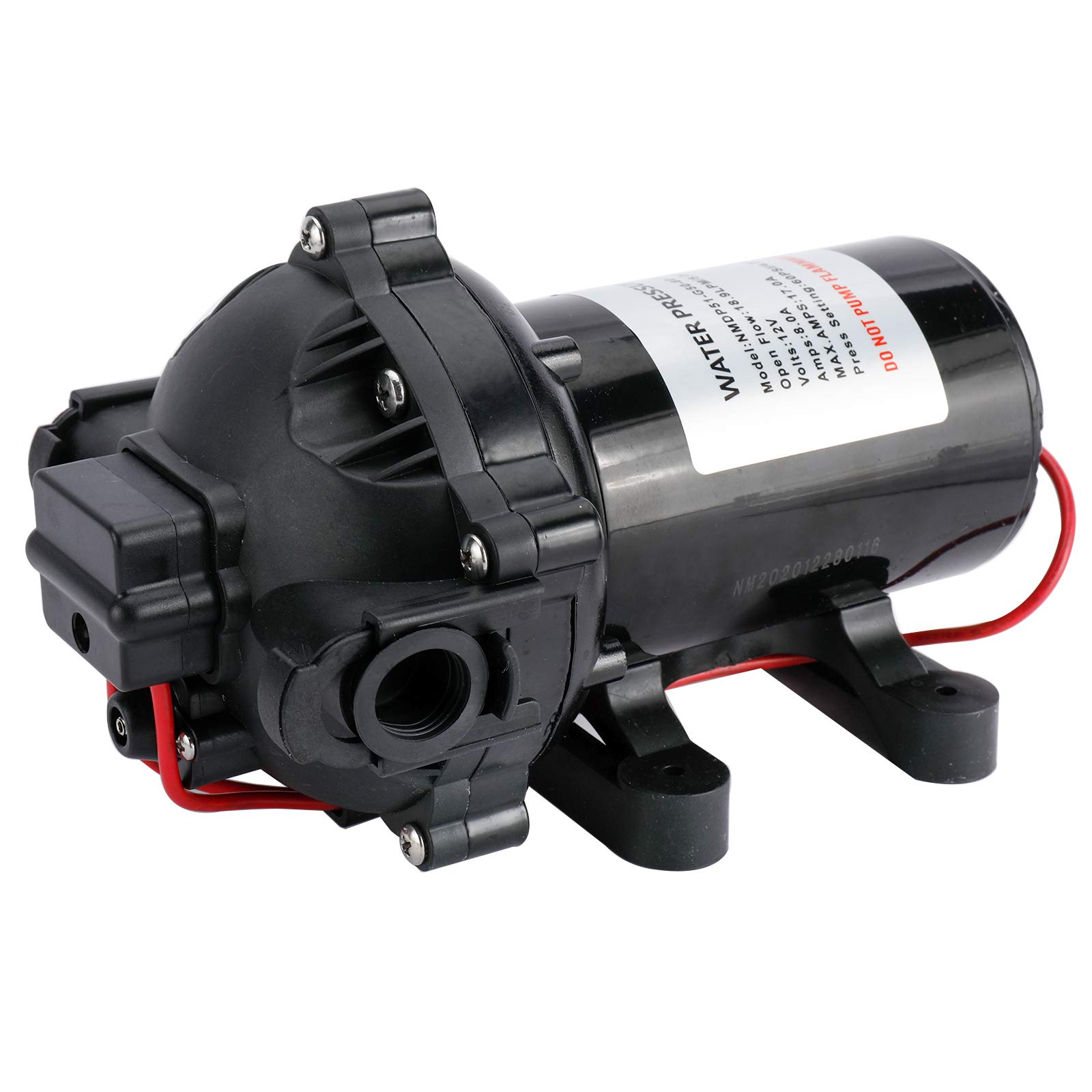 Upgraded 12V DC RV Water Pump – 5.0 GPM 45 PSI Ultra-Quiet