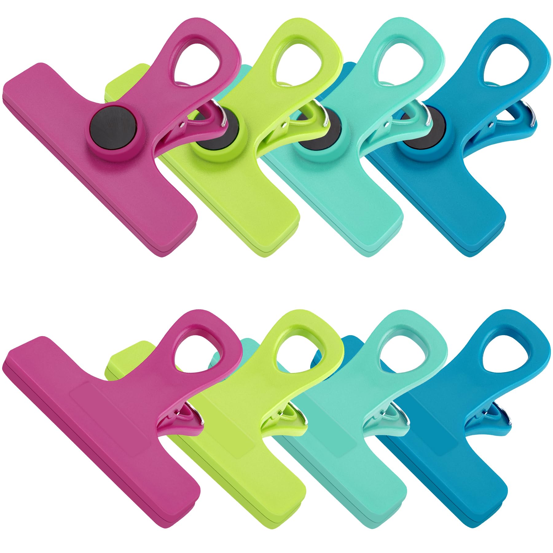 TACGEA Chip Clips, Magnetic Bag Clips with Air Tight Seal for Food Storage, 8-Piece