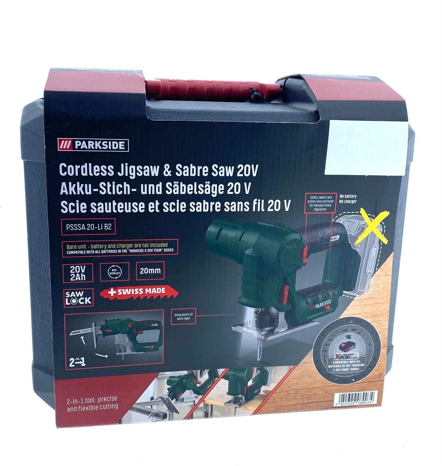 Seghetto Alternativo PARKSIDE PSSA 20-Li A1 Senza Batteria - Verde, In Valigetta - Foto 4