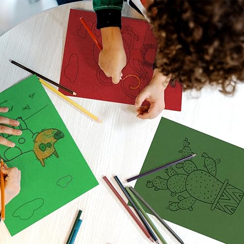 Miniatura 7 de 100 hojas de cartulina verde de 8.5 x 11 pulgadas, papel de impresora grueso Goefun de 80 libras para tarjetas de Navidad, invitaciones y