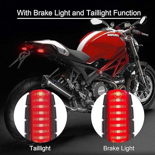 Miniatura 3 de Kinstecks 4 indicadores de motocicleta, luces intermitentes que fluyen, indicadores de giro de motocicleta, luces de circulación diurna, luces