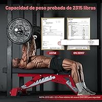 Vista 2 de YOLEO Banco de Pesas Ajustable Comercial - MÁXIMO 2300 LBS Banco de Entrenamiento de Servicio Pesado para Gimnasio en Casa, Press de Banco