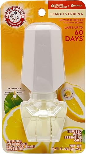 Miniatura 9 de Arm & Hammer Kit de inicio de aceite perfumado enchufable, calentador con luz nocturna + 1 repuesto, brisa oceánica, respetuoso con el medio brisa