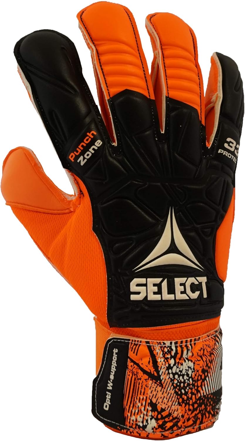 SELECT 33 Protec V20 Goalkeeper Glove With Finger Protection(Hard Ground and Soft Ground/Grass Palm)