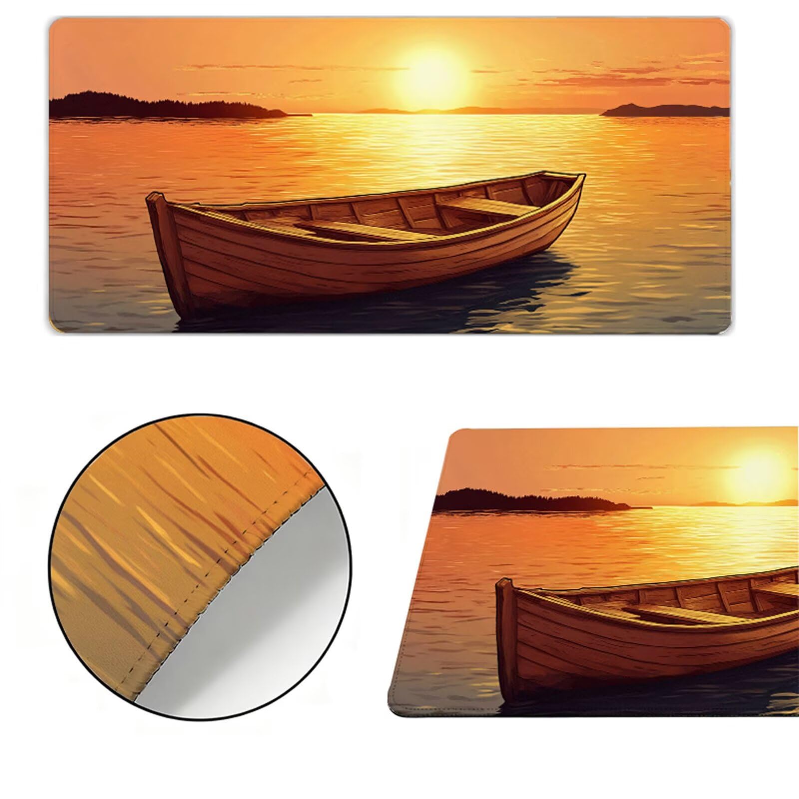 Podkładka pod mysz XXL 1000x500x3mm podkładka pod mysz zachód słońca podkładka pod mysz ocean poprawia precyzję i szybkość, wodoodporne antypoślizgowe, szyte krawędzie, akcesoria do gier, komputer