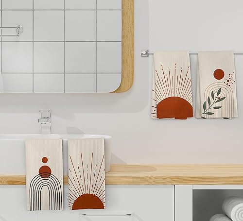 Miniatura 65 de You are My Sunshine - Juego de 2 toallas de cocina y paños de cocina y paños de cocina bohemios absorbentes, toallas de mano para baño y cocina