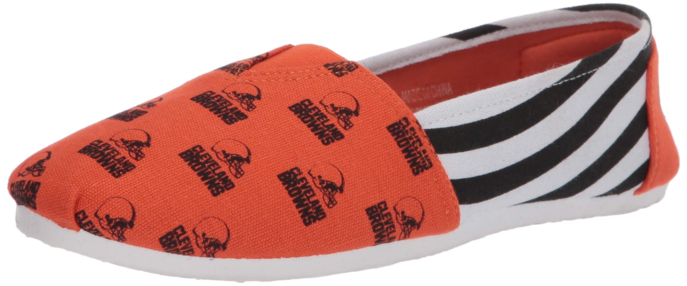 FOCO Women's NFL Team Logo Ladies Fashion Slip On Canvas Shoes