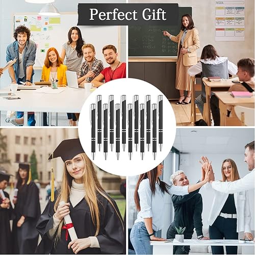 Miniatura 5 de AUAUY Bolígrafos divertidos, bolígrafos retráctiles, de metal, cómodos, de 0.039 in, tinta azul, para colegas, profesores, adultos, estudiantes