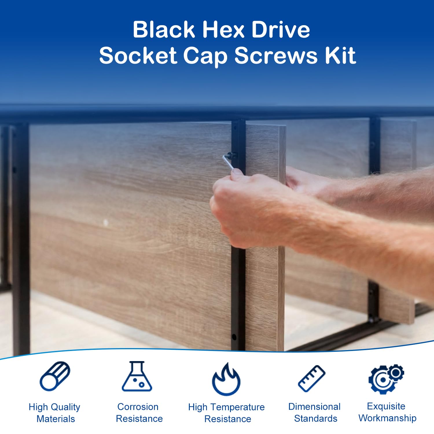 M6 Hex Drive Socket Cap Bolts Screws Kit - 35 Piece -2 M6 Hex Drive Socket Cap Bolts Screws Kit - 35 Piece -2