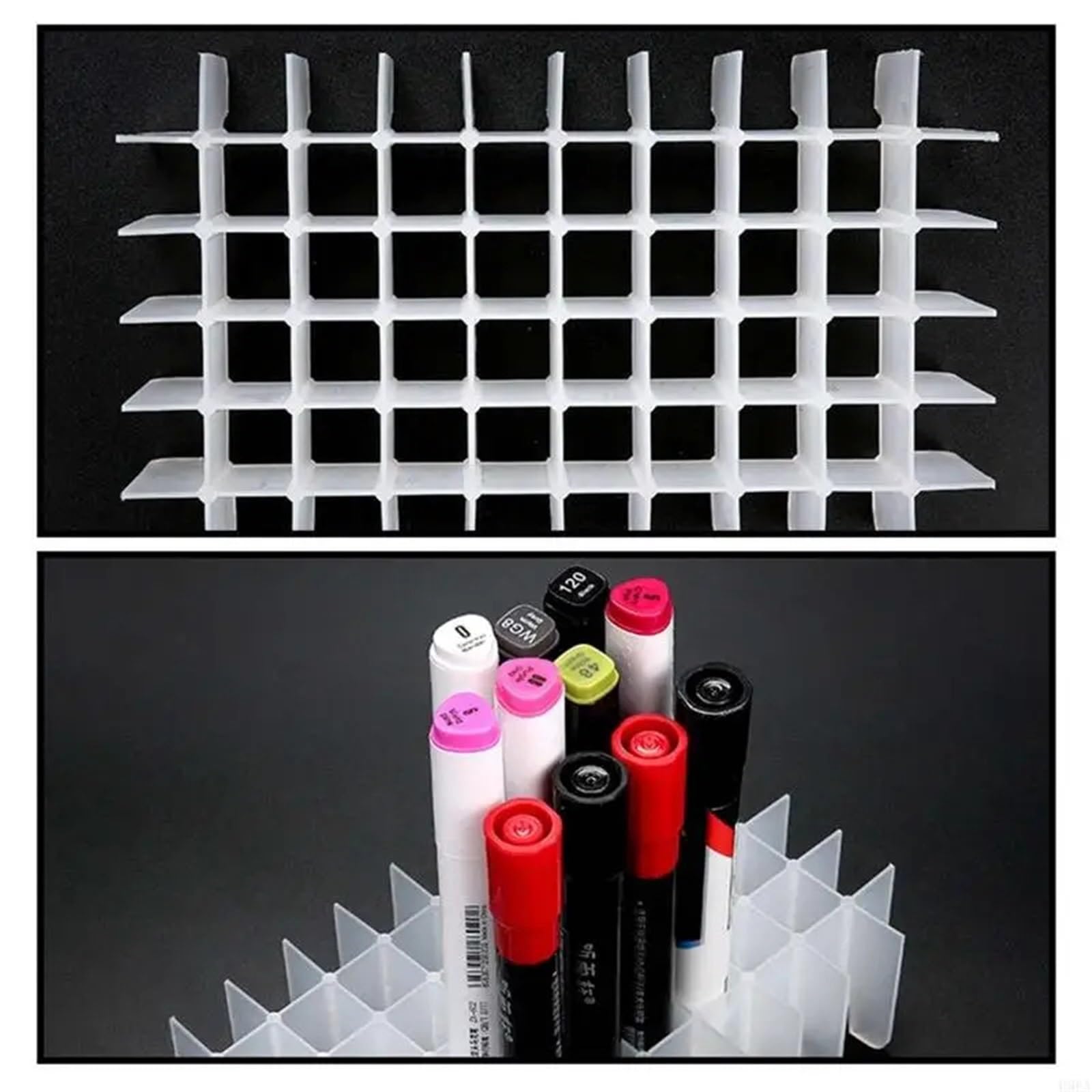 Stiftehalter Multifunktionsstift for Etui, transparenter Kunststoff, farbiger Halter, tragbarer Pinsel Für Schreibtische(108 colors)