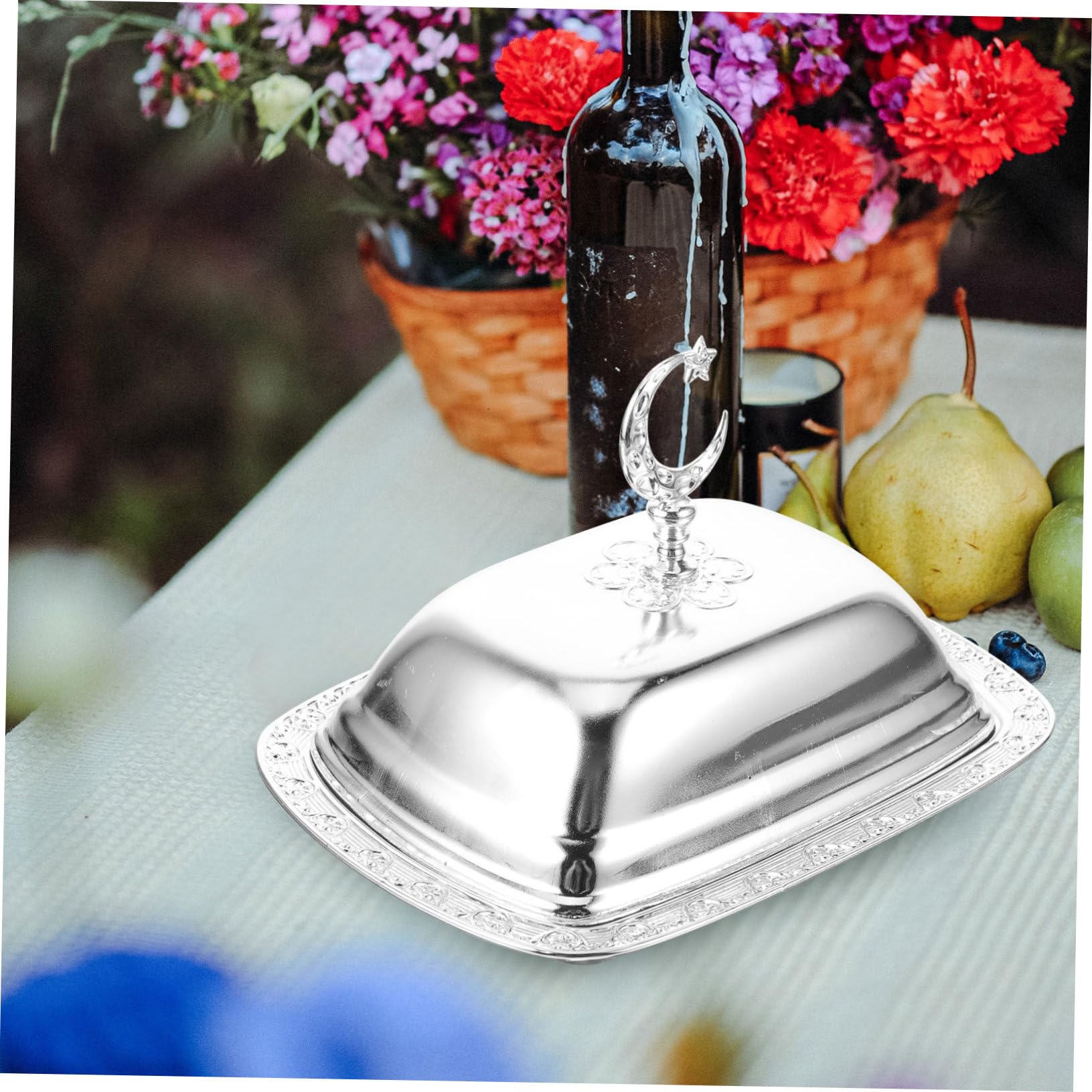 5 Juegos Plato para Pasteles con Tapa de Metal Bandeja de Postres para Almacenamiento y Exhibición para Restaurantes y Fiestas Diseño Elegante y Práctico Color Plata