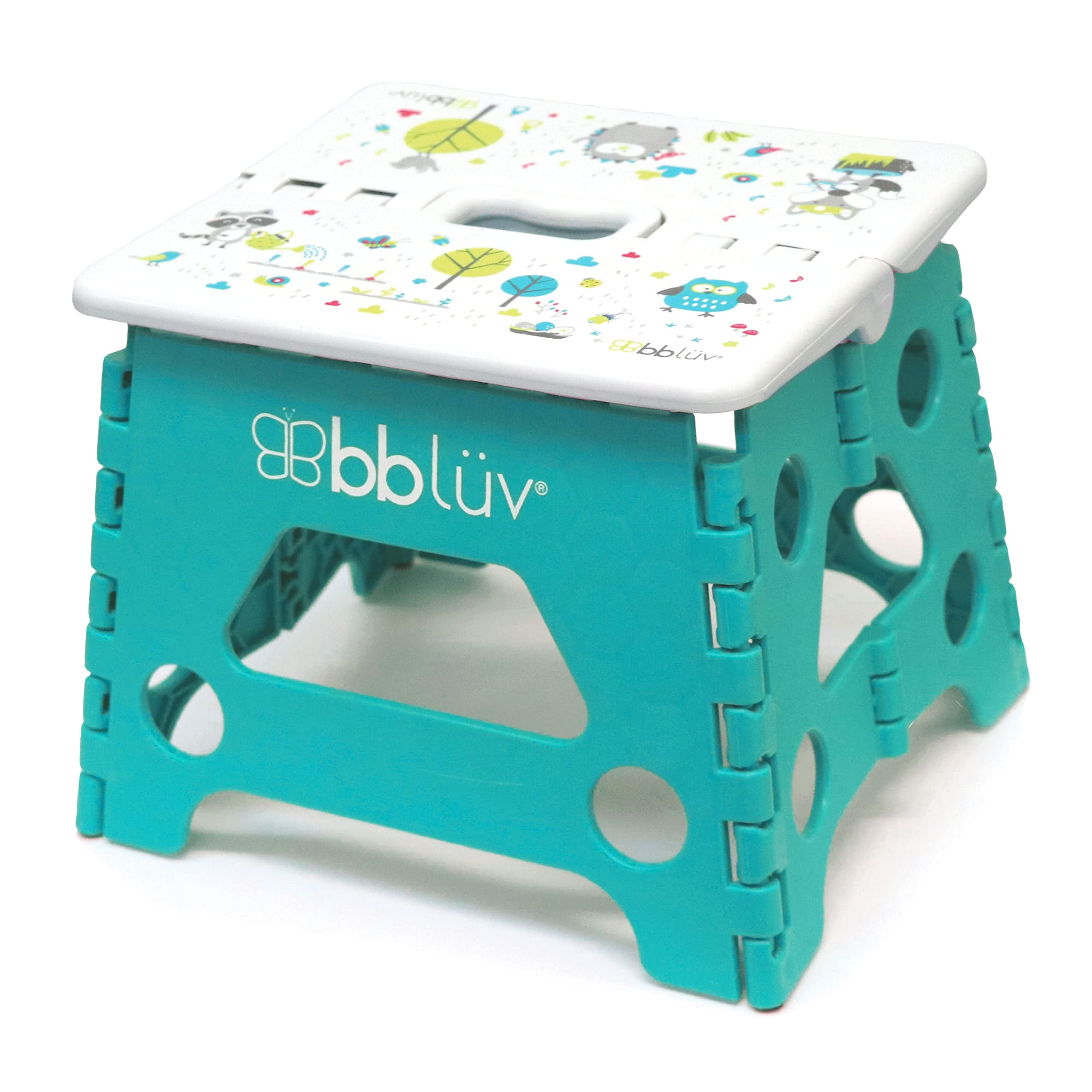 Stëp - Foldable Step Stool - Safe, Compact and Easy to Clean (Aqua)