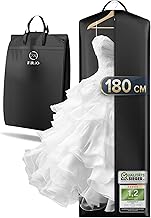 FiRiO® 1 x Premium Kleidersack lang 180 cm - Faltbarer Kleidersack für Brautkleider, Hochzeitskleider, lange Kleider & Mäntel - Atmungsaktive Kleiderschutzhülle mit Tragegriff für Reise & Aufbewahrung