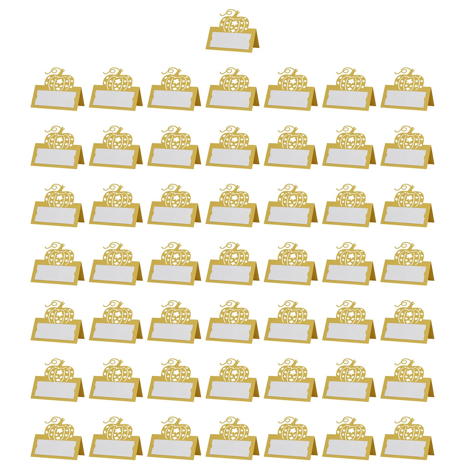 Hsioluted 50Piece Elegant Thanksgiving Pumpkin Place Cards Thanksgiving Place Cards Set with Elegant Pumpkin Designs for Tabletop