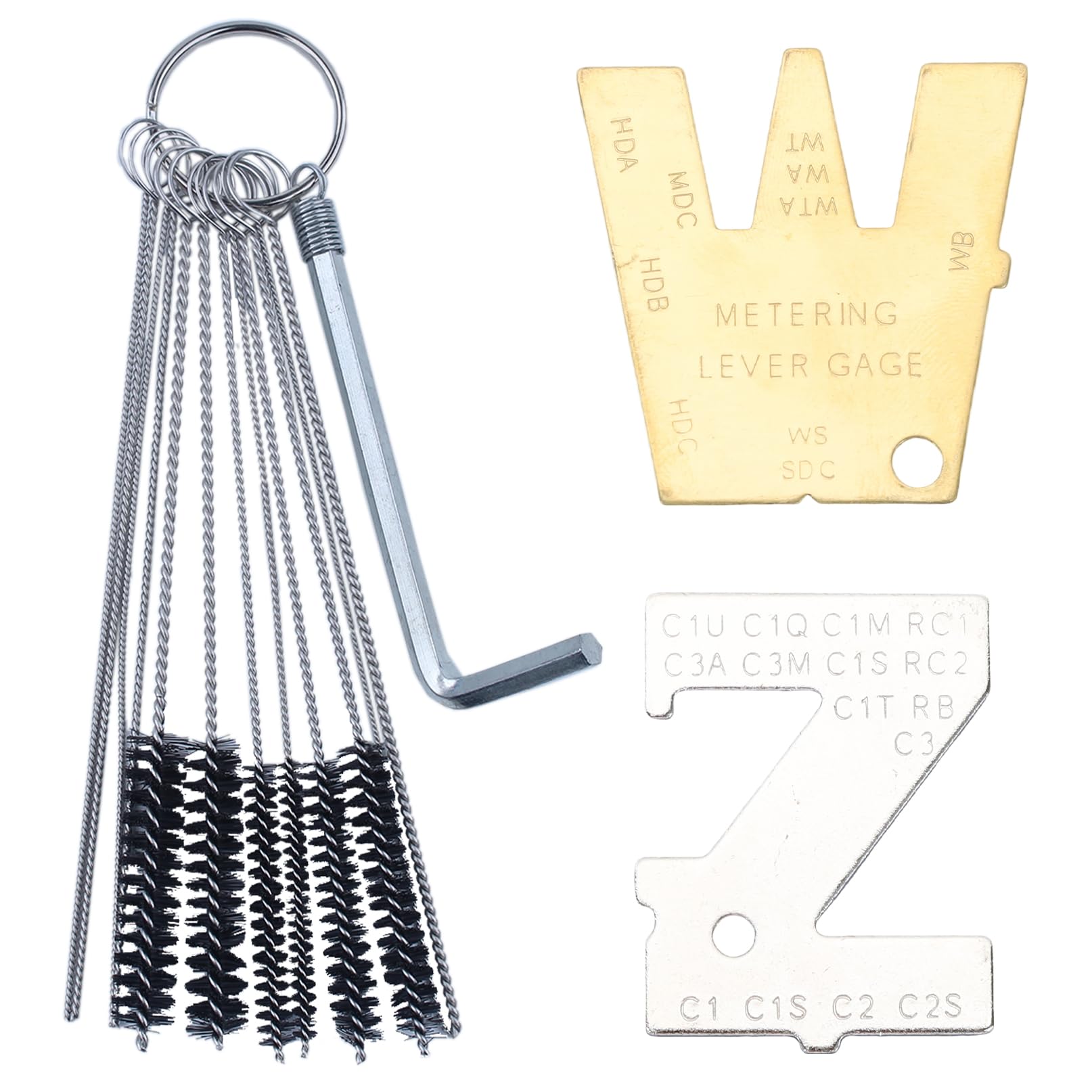 Outil de réglage du levier de mesure avec brosse pour carburateurs Walbro et Zama
