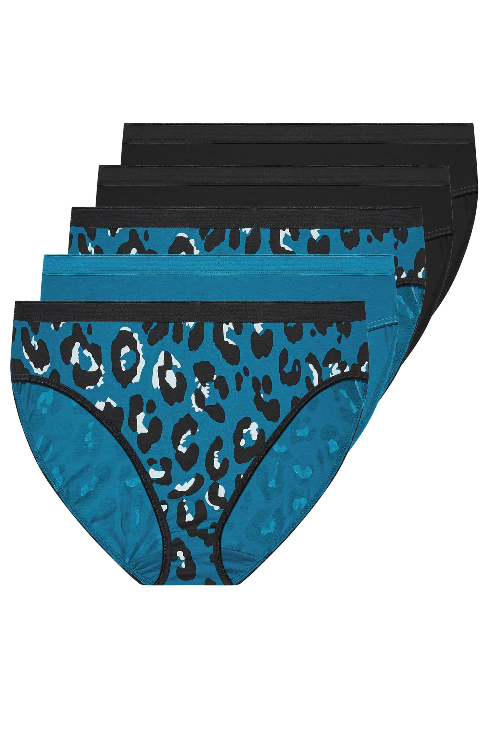 Yours Women's Blue High Leg Knickers In | : 34/36