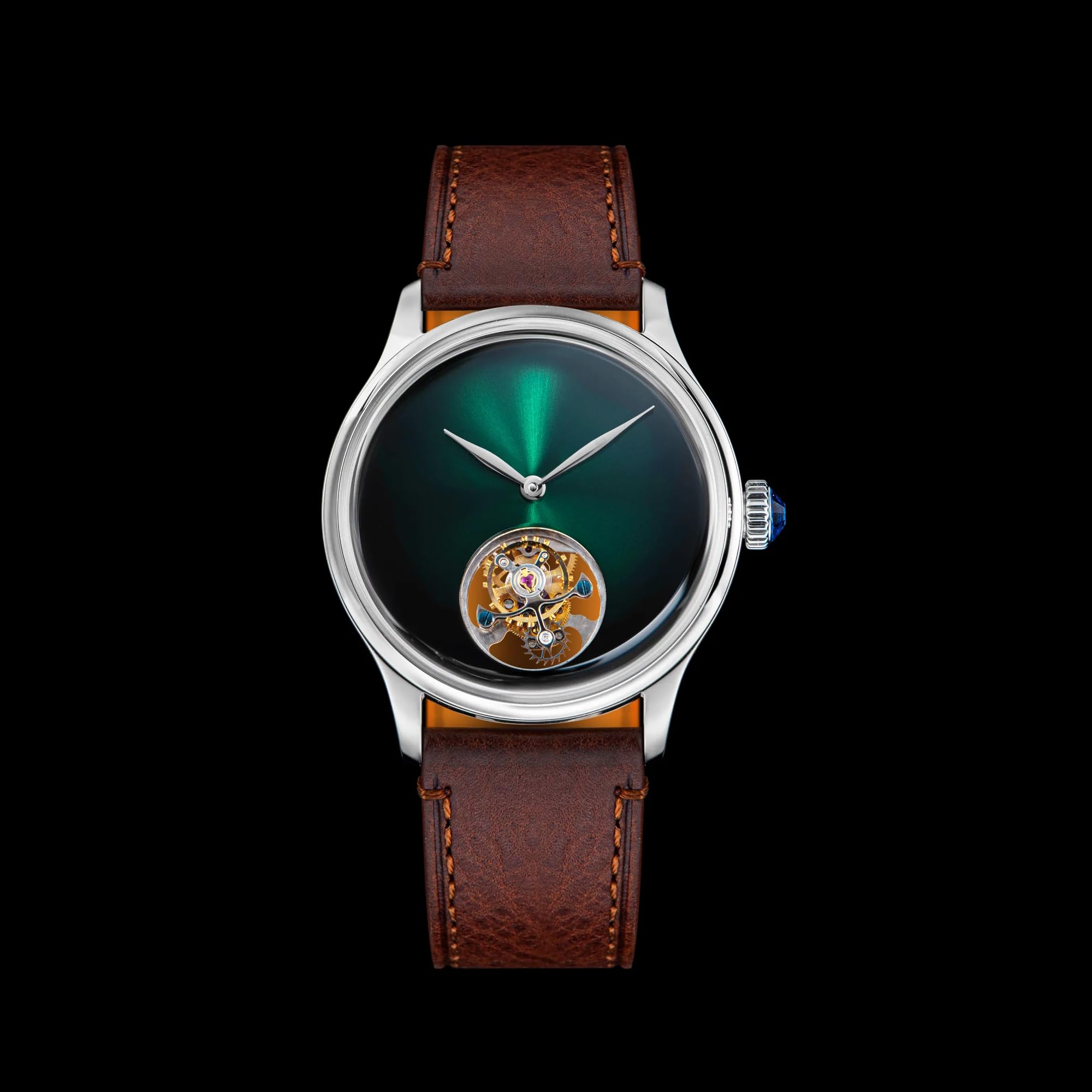 S454.SG.B Tourbillon Master ST8000 Uhrwerk Saphirkristall Herren mechanische Uhr, silber
