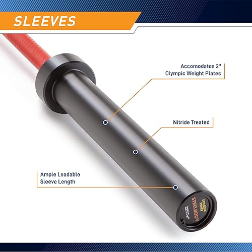 Miniatura 4 de Steelbody IWF - Barra de peso olímpica estándar de 44.1lbs y 33.1lbs, varios colores disponibles