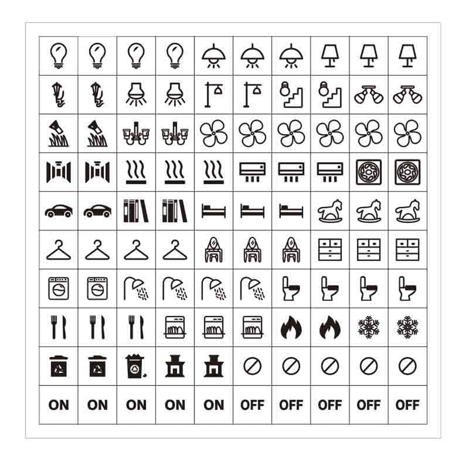 Tsophreniq Lights Switchs Labels Sticker Clear Household Light Panel Label Adhesive Switches Panels Label Decal Light Plate Sticker Labels Decal