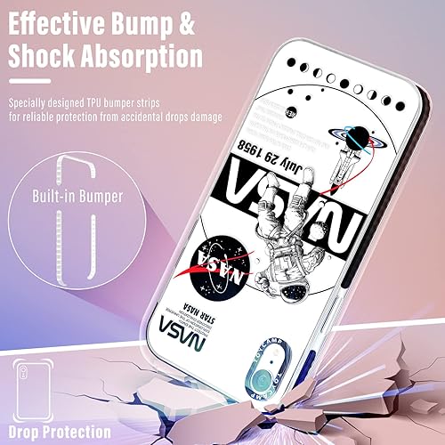 Miniatura 4 de Toycamp Funda para iPhone XR, diseño de astronauta espacial, lindo diseño de dibujos animados para hombres, niños, niñas, adolescentes, genial