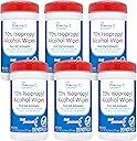 The Pharma-C Company -70%!I(MISSING)sopropyl Alcohol Wipes [6 pack - 40ct Canisters] - Bulk IPA First Aid Antiseptic Wound Cleaner with Moisture Lock Lid. For minor cuts, scrapes, and burns.